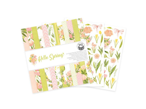 Set of scrapbooking papers 30,5 x 30,5 cm - Piątek Trzynastego - Hello Spring