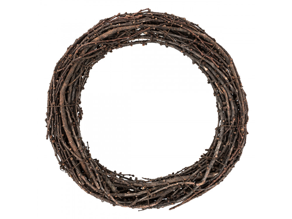 Wianek pleciony z gałązek, baza do stroików - DpCraft - 25 cm