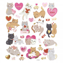 Stickers with gilding - DpCraft - Cats, 31 pcs