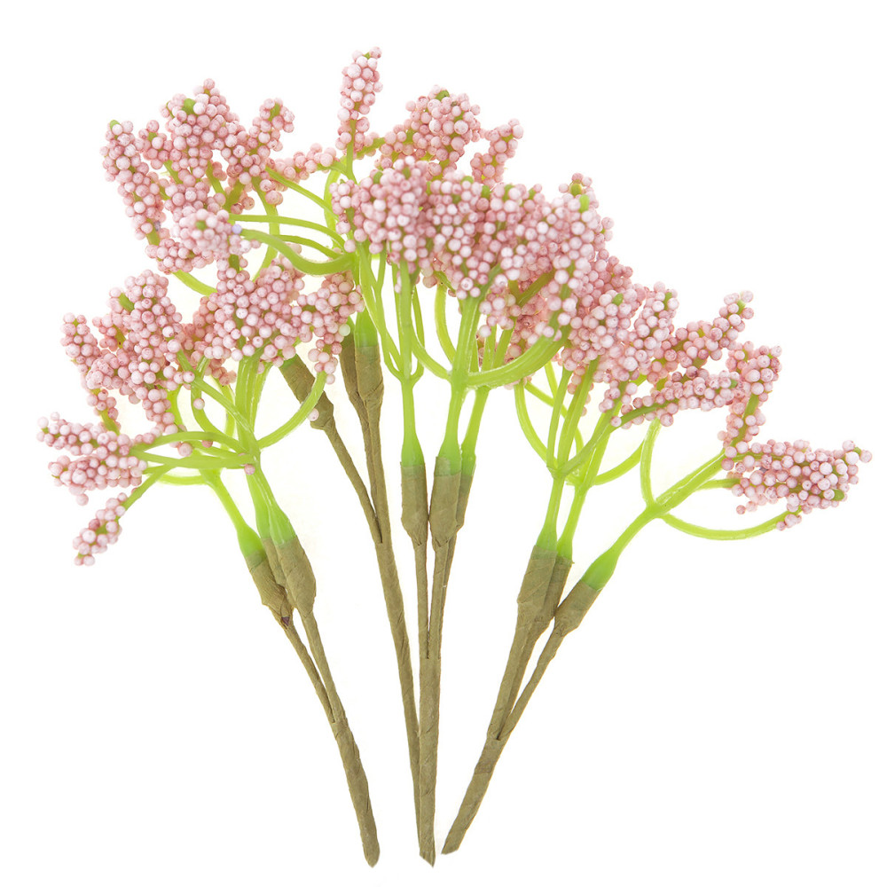 Field flowers with wire - DpCraft - salmon pink, 30 cm, 4 pcs