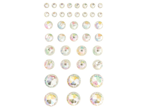 Self-adhesive crystals - DpCraft - opalescent, 40 pcs