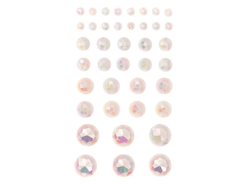 Kryształki samoprzylepne Opalescent Cream - DpCraft - 40 szt.