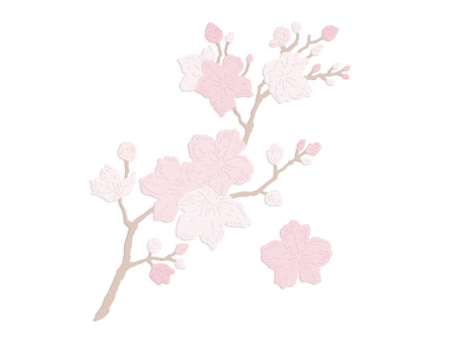 Set of cutting dies - DpCraft - Brunch and magnolia flowers, 2 pcs