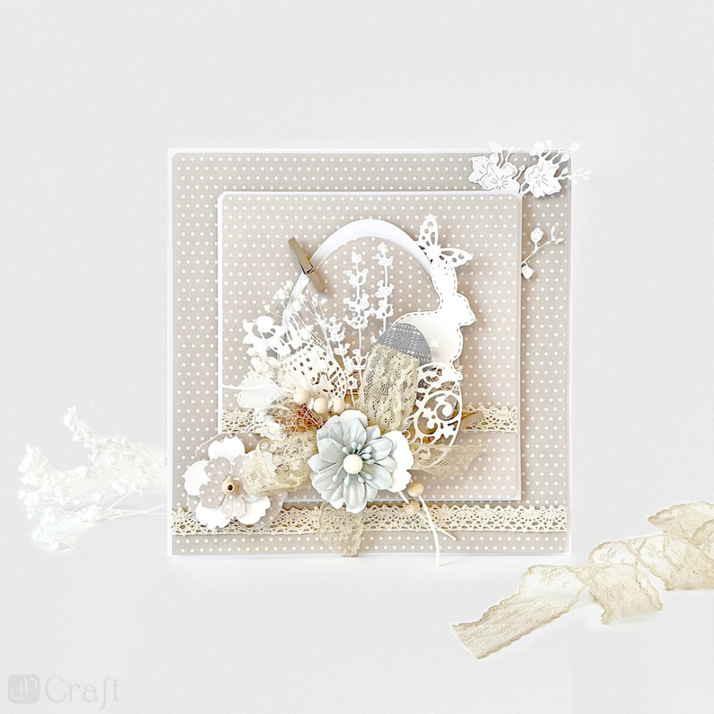 Set of cutting dies - DpCraft - Brunch and magnolia flowers, 2 pcs