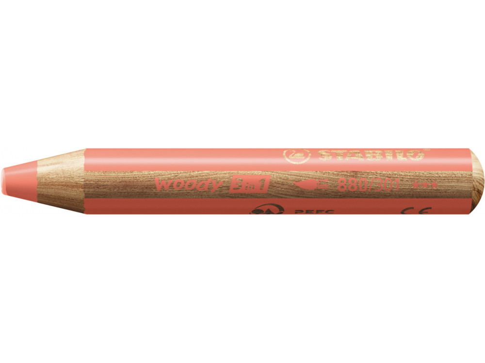 Woody 3 in 1 pencil - Stabilo - Pastel Red