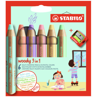 Large pencils with pencil sharpener Giotto bebe, 6 pcs GI-466400