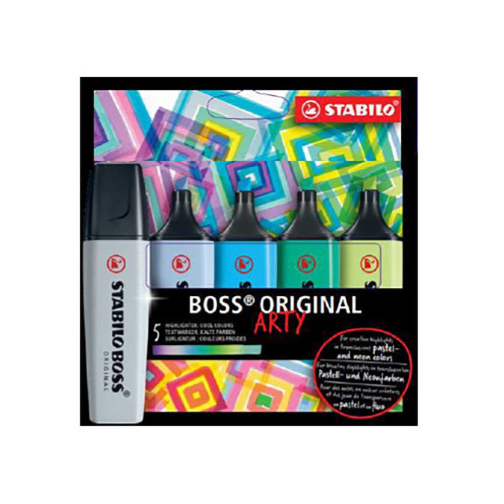 Boss highlighters set - Stabilo - Cool Colors, 5 pcs