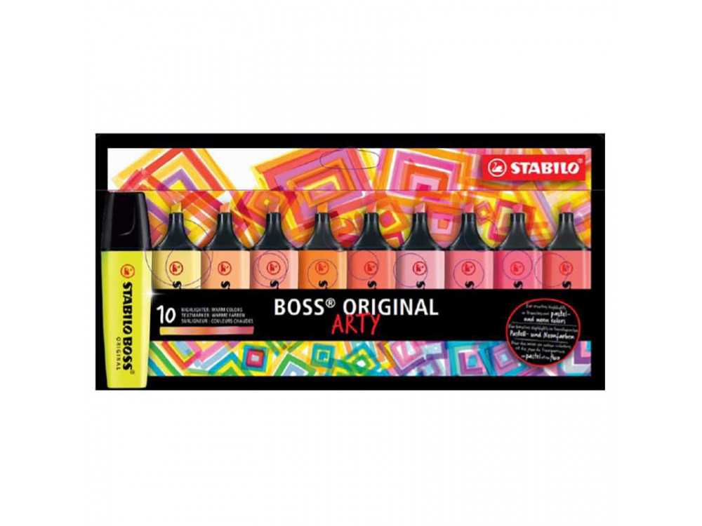Boss highlighters set - Stabilo - Warm Colors, 10 pcs