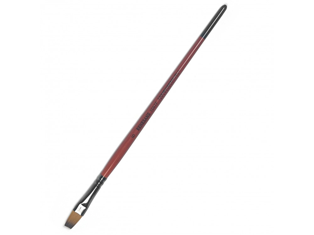 Flat, synthetic brush, 1097F series - Renesans - short handle, no. 6