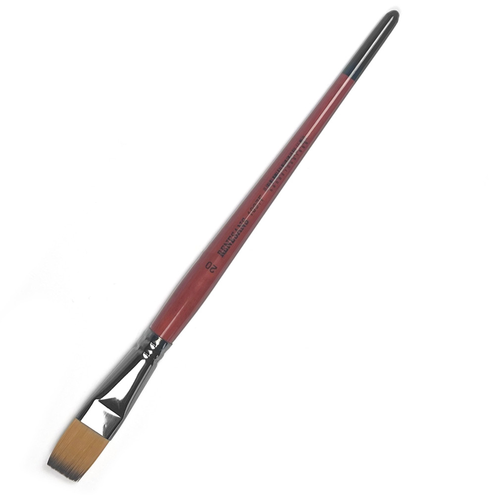 Flat, synthetic brush, 1097F series - Renesans - short handle, no. 20