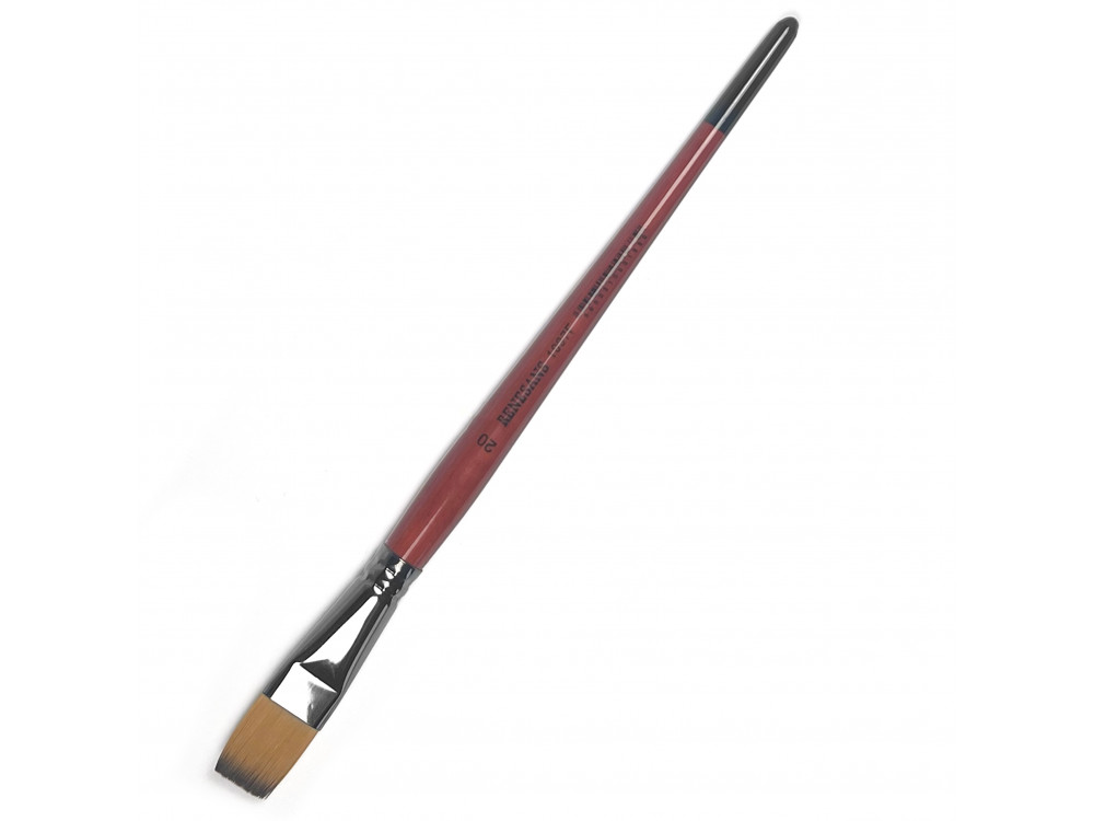 Flat, synthetic brush, 1097F series - Renesans - short handle, no. 20