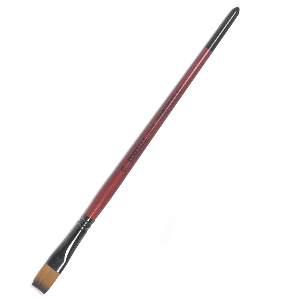 Flat, synthetic brush, 1097F series - Renesans - short handle, no. 10