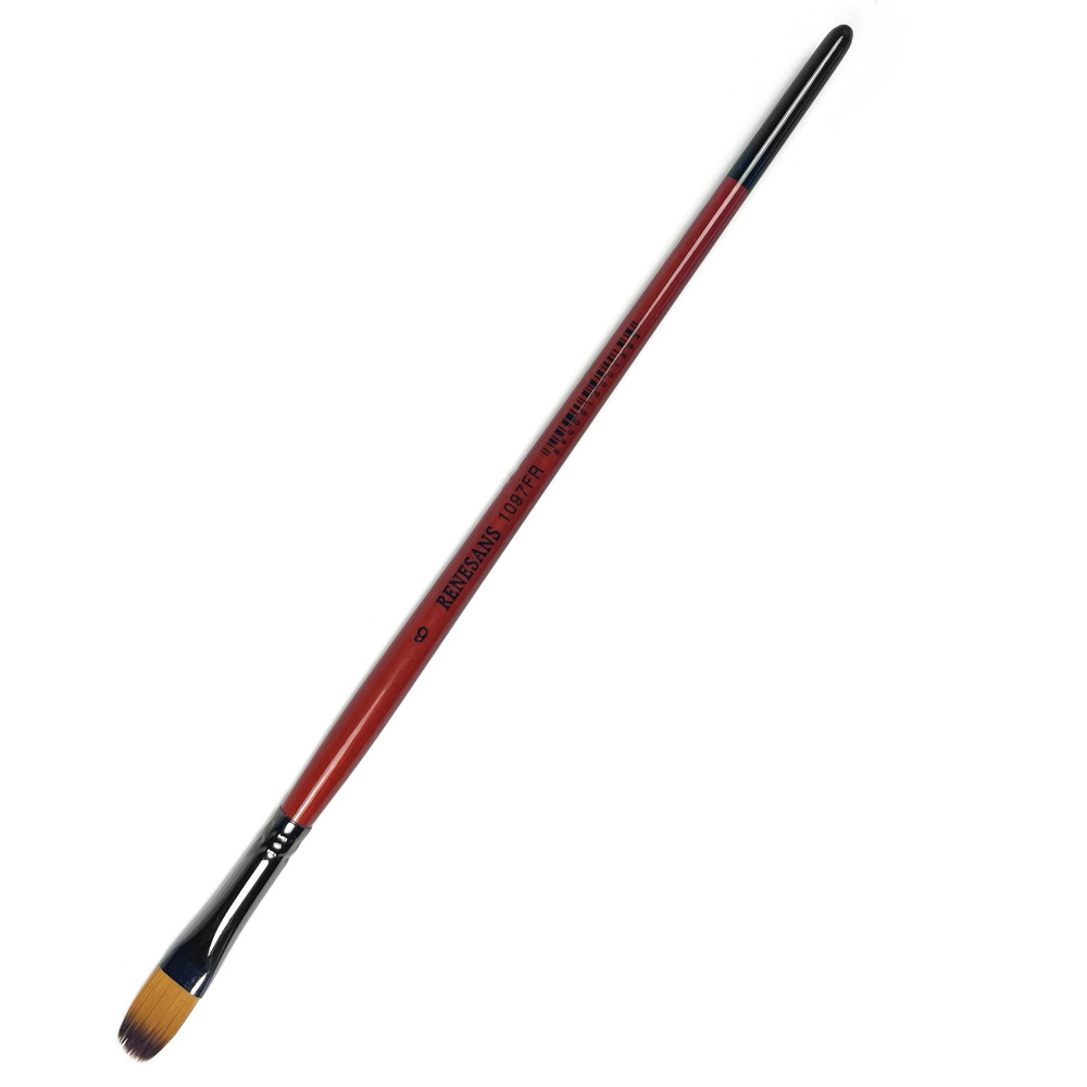 Filbert, synthetic brush, 1097FR series - Renesans - short handle, no. 6