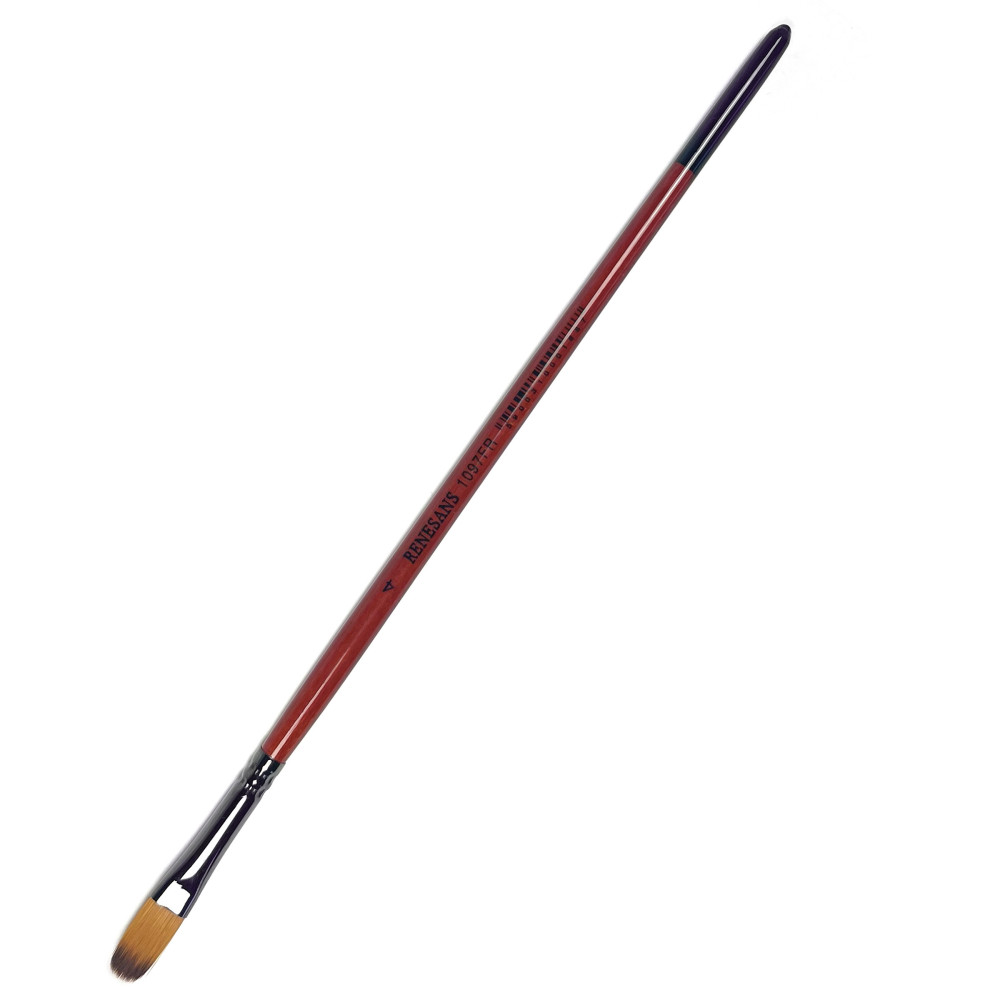 Filbert, synthetic brush, 1097FR series - Renesans - short handle, no. 4