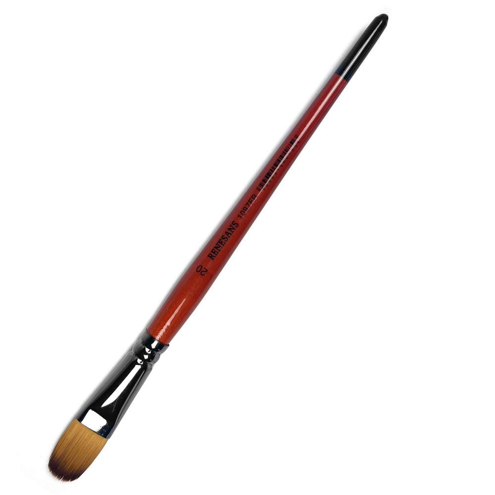 Filbert, synthetic brush, 1097FR series - Renesans - short handle, no. 20