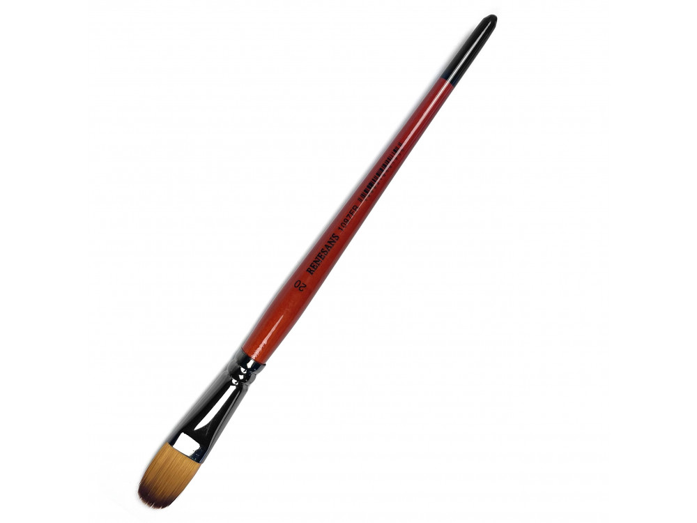 Filbert, synthetic brush, 1097FR series - Renesans - short handle, no. 20