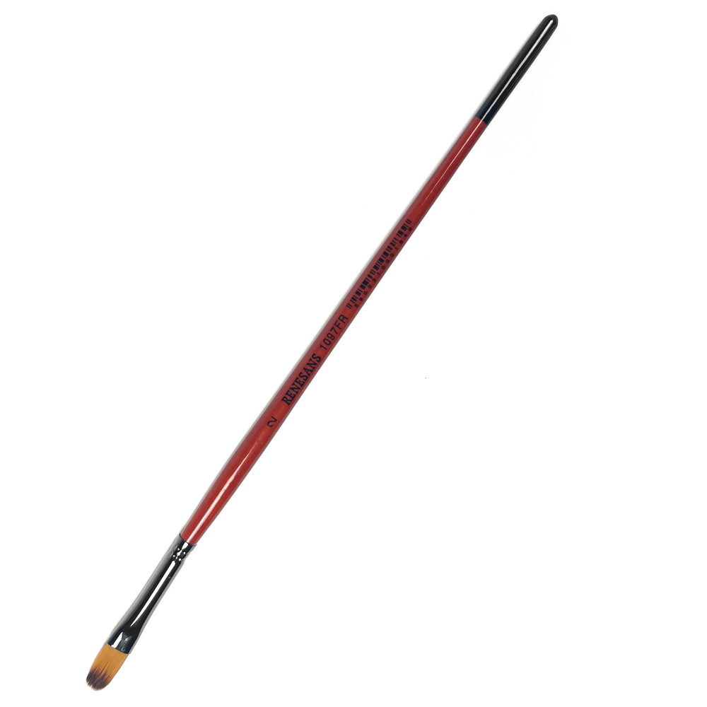 Filbert, synthetic brush, 1097FR series - Renesans - short handle, no. 2