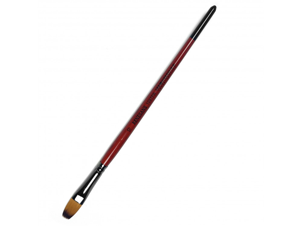 Filbert, synthetic brush, 1097FR series - Renesans - short handle, no. 10