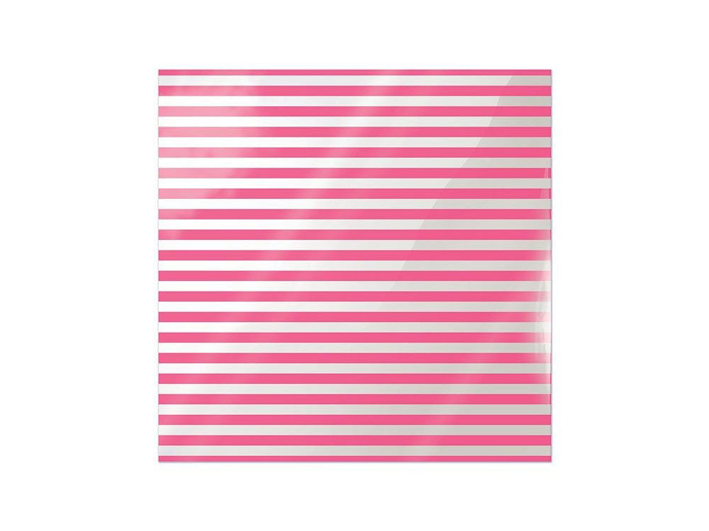 We R Memory Keepers Acetate Sheet - Clearly Bold - Neon Pink Stripe