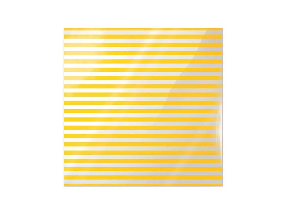 We R Memory Keepers Acetate Sheet - Clearly Bold - Neon Yellow Stripe