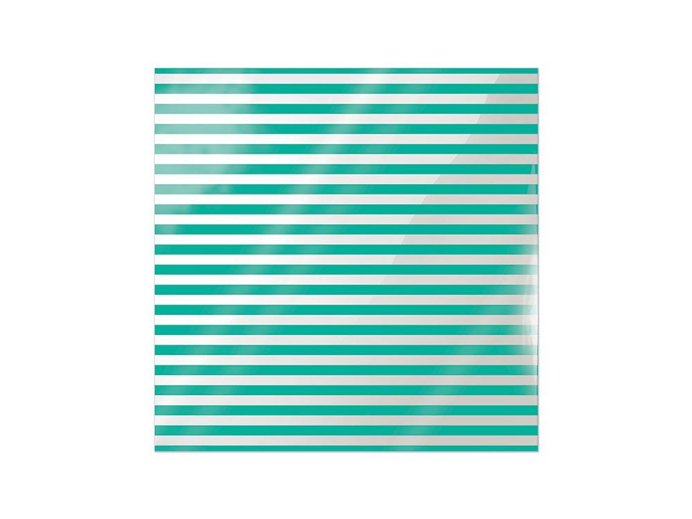 We R Memory Keepers Acetate Sheet - Clearly Bold - Neon Teal Stripe