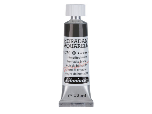 Farba akwarelowa Horadam Aquarell - Schmincke - 789, Hematite Black, 15 ml