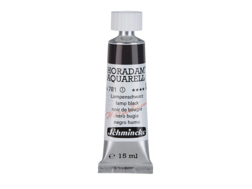 Horadam Aquarell watercolor paint - Schmincke - 781, Lamp Black, 15 ml