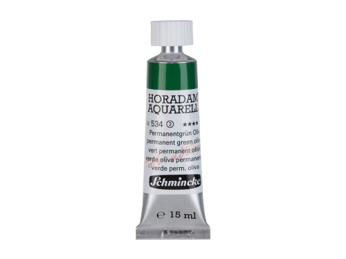 Horadam Aquarell watercolor paint - Schmincke - 534, Permanent Green Olive, 15 ml