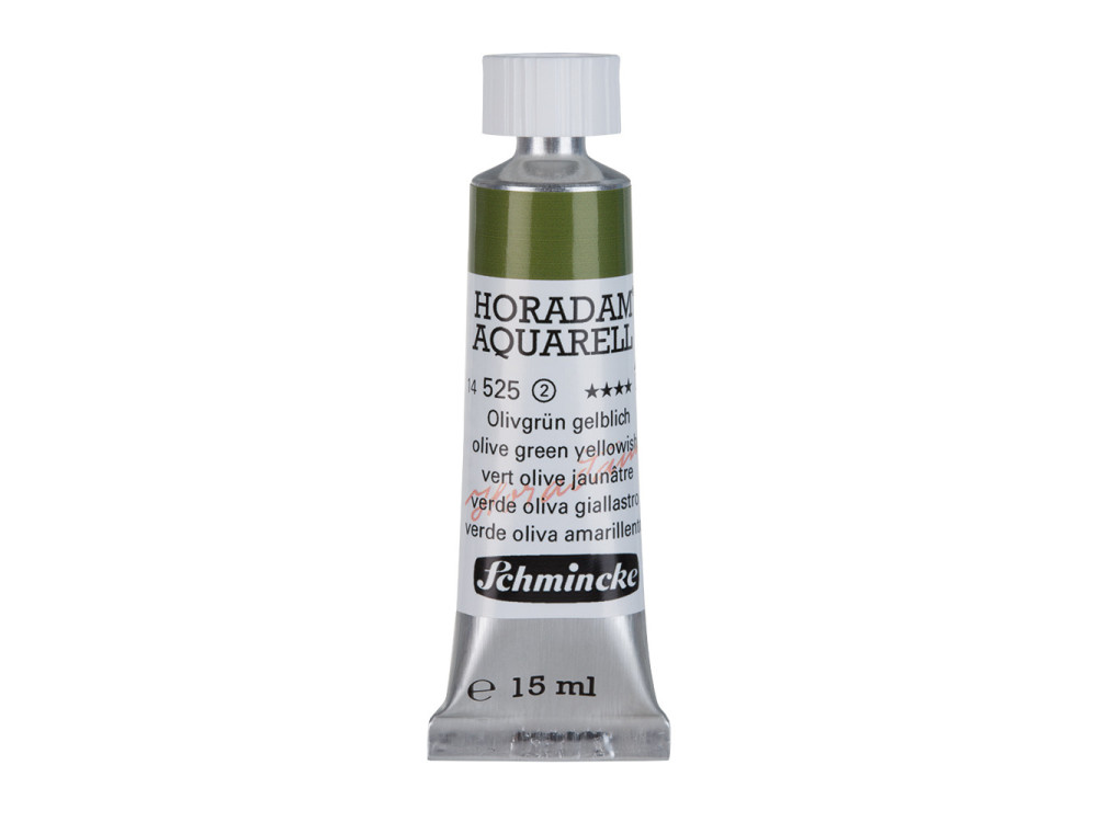 Horadam Aquarell watercolor paint - Schmincke - 525, Olive Green Yellowish, 15 ml