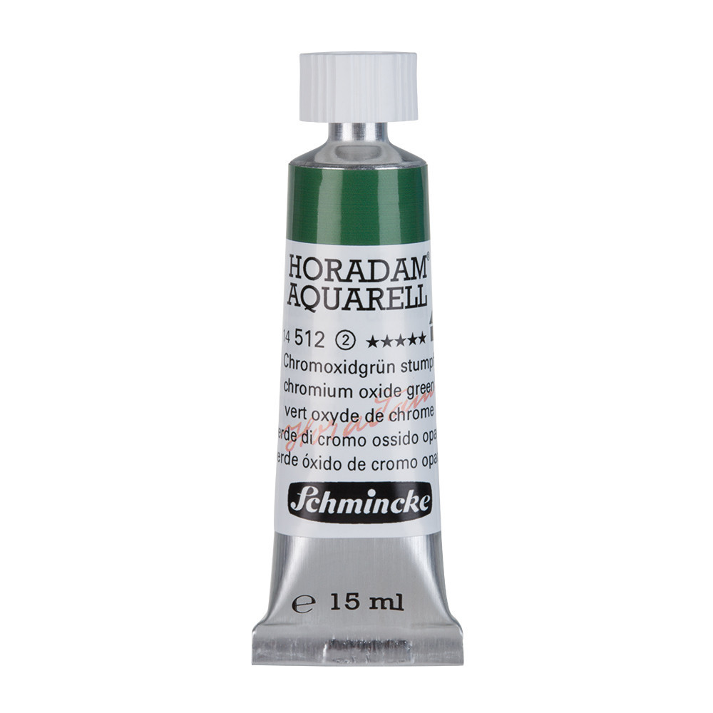 Horadam Aquarell watercolor paint - Schmincke - 512, Chromium Oxide Green, 15 ml