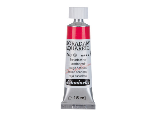 Farba akwarelowa Horadam Aquarell - Schmincke - 363, Scarlet Red, 15 ml