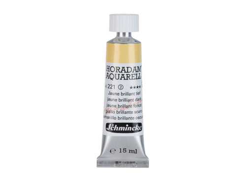 Horadam Aquarell watercolor paint - Schmincke - 221, Jaune Brilliant Dark, 15 ml