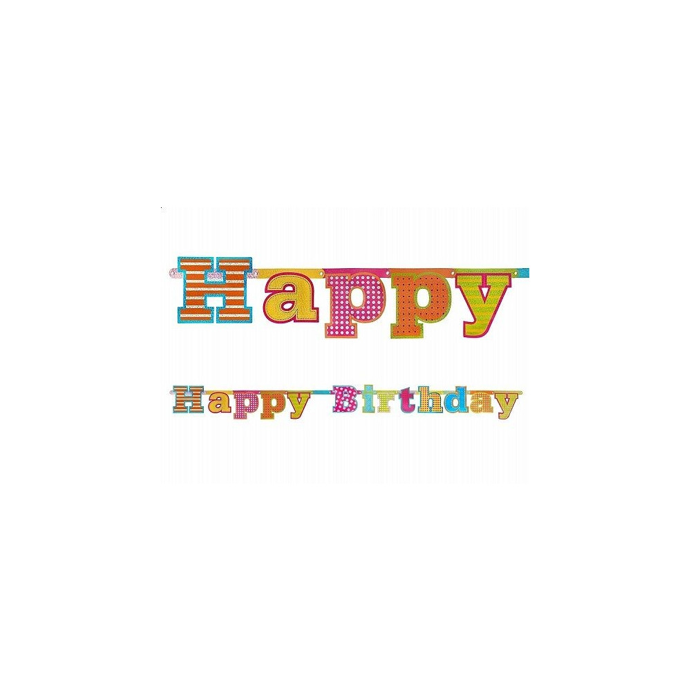 Baner Happy Birthday - 16 cm x 166 cm
