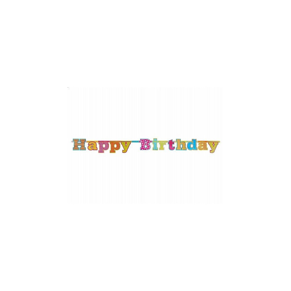Baner Happy Birthday - 16 cm x 166 cm