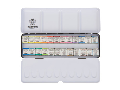 Zestaw akwareli w półkostkach Horadam Aquarell - Schmincke - 24 szt.