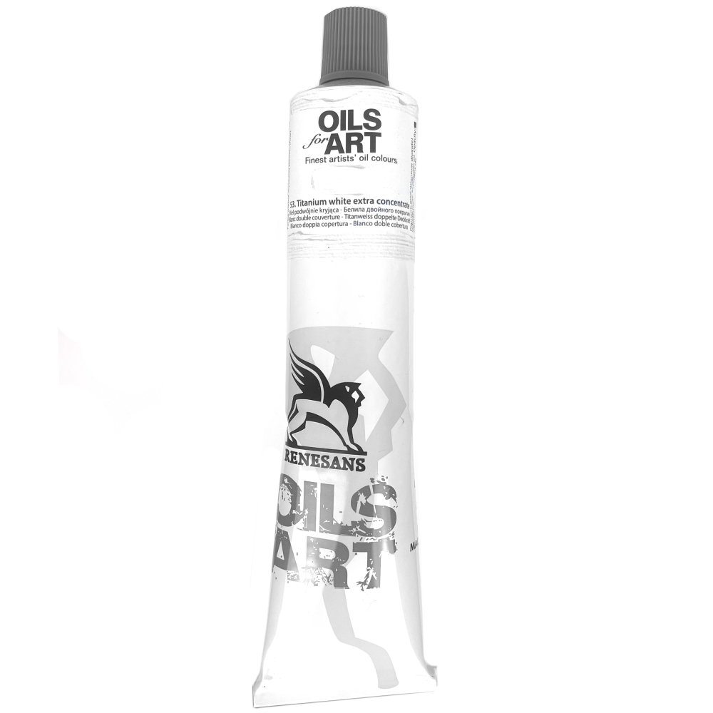 Oil paint Olej for Art - Renesans - 53, Titanium White Extra Concentrate, 140 ml