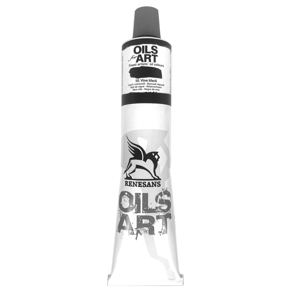 Oil paint Olej for Art - Renesans - 50, Vine Black, 140 ml
