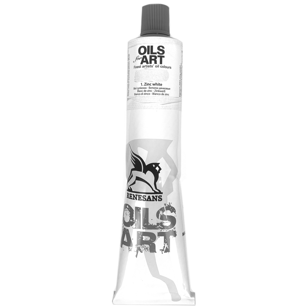 Oil paint Olej For Art - Renesans - 01, Zinc White, 60 ml