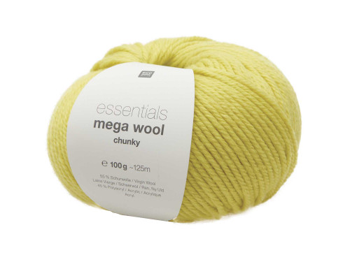 Essentials Mega Wool Chunky yarn - Rico Design - Yellow, 100 g
