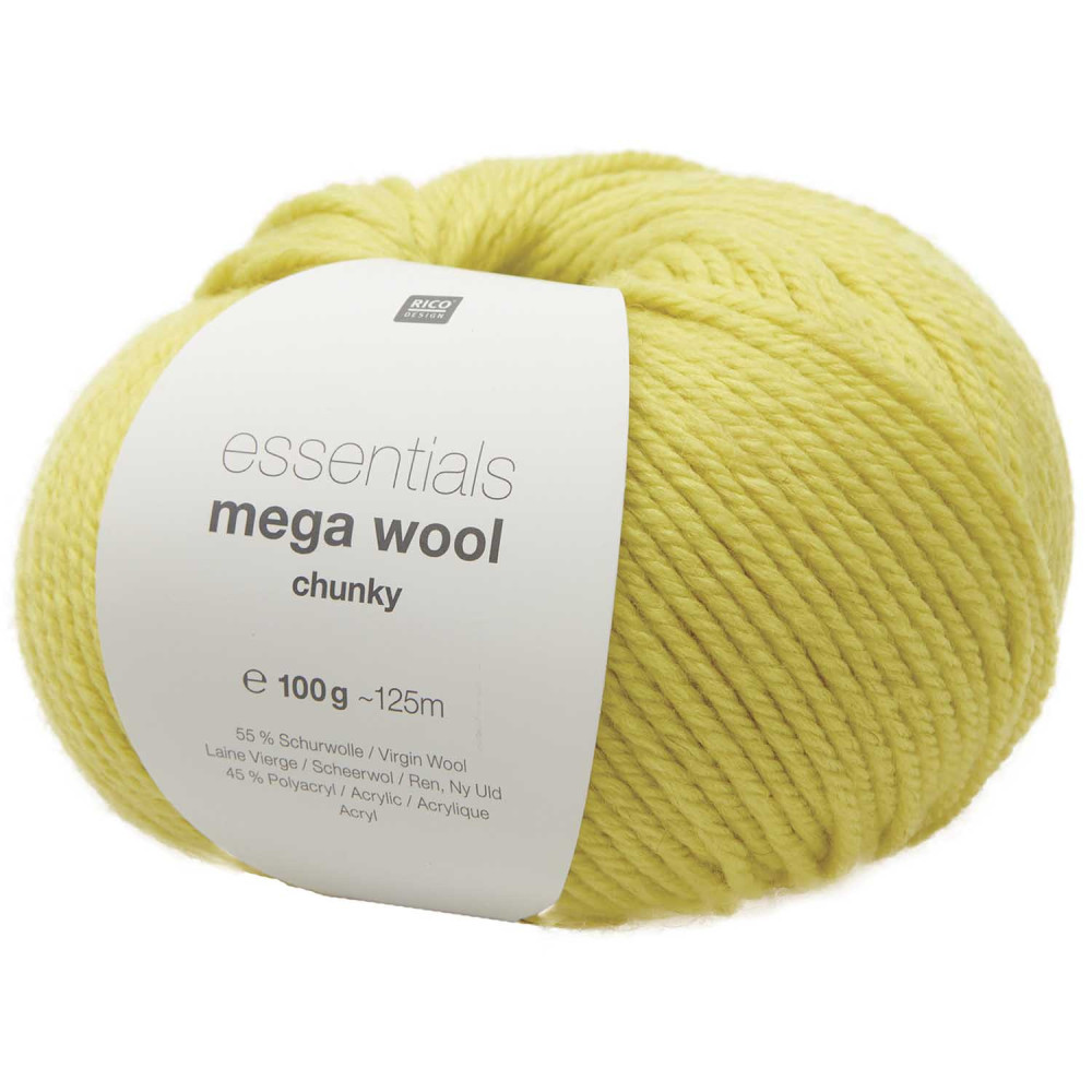 Włóczka Essentials Mega Wool Chunky - Rico Design - Yellow, 100 g