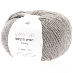 Essentials Mega Wool Chunky yarn - Rico Design - Stone Grey, 100 g