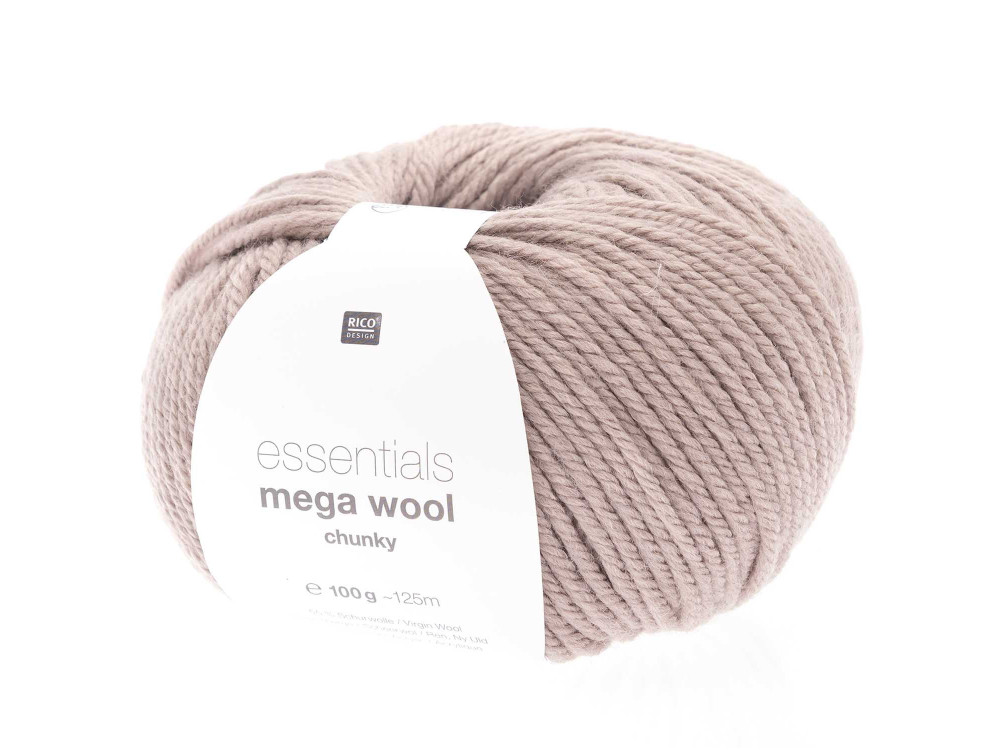 Essentials Mega Wool Chunky yarn - Rico Design - Mauve, 100 g