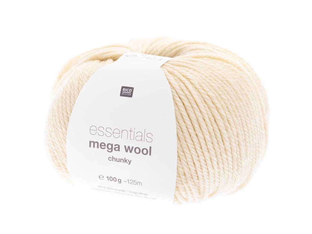 Essentials Mega Wool Chunky yarn - Rico Design - Ivory, 100 g