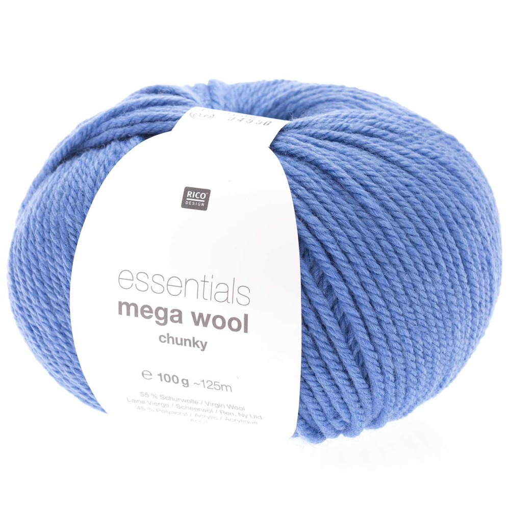 Essentials Mega Wool Chunky yarn - Rico Design - Azure, 100 g