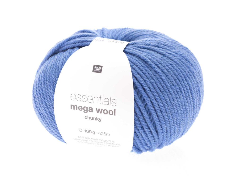 Włóczka Essentials Mega Wool Chunky - Rico Design - Azure, 100 g
