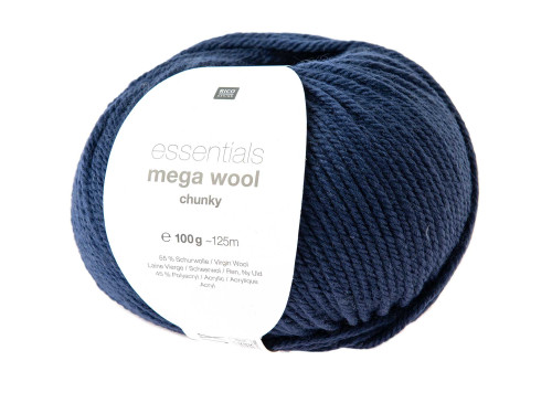 Essentials Mega Wool Chunky yarn - Rico Design - Blue, 100 g
