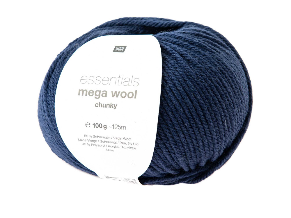 Włóczka Essentials Mega Wool Chunky - Rico Design - Blue, 100 g