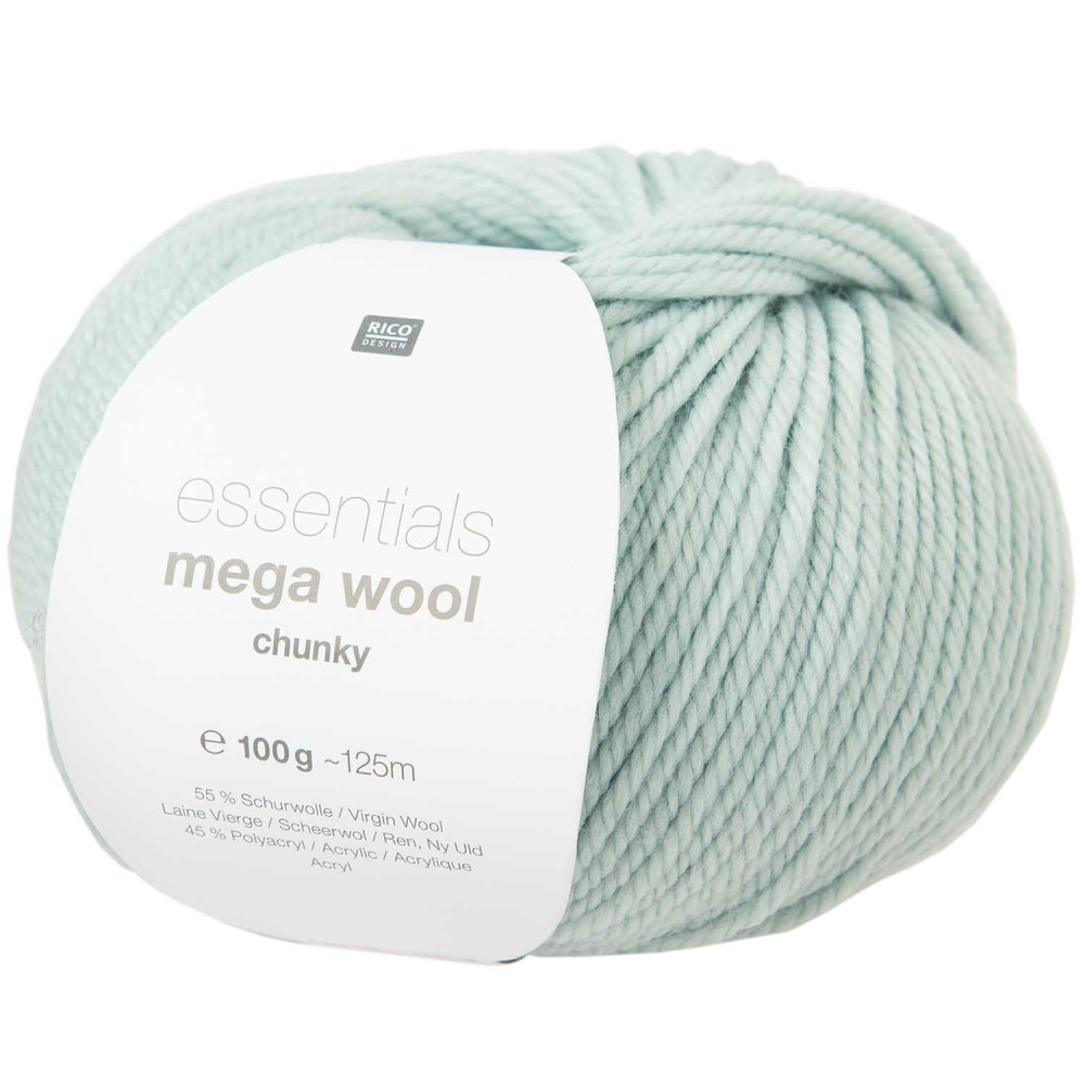 Włóczka Essentials Mega Wool Chunky - Rico Design - Mint, 100 g