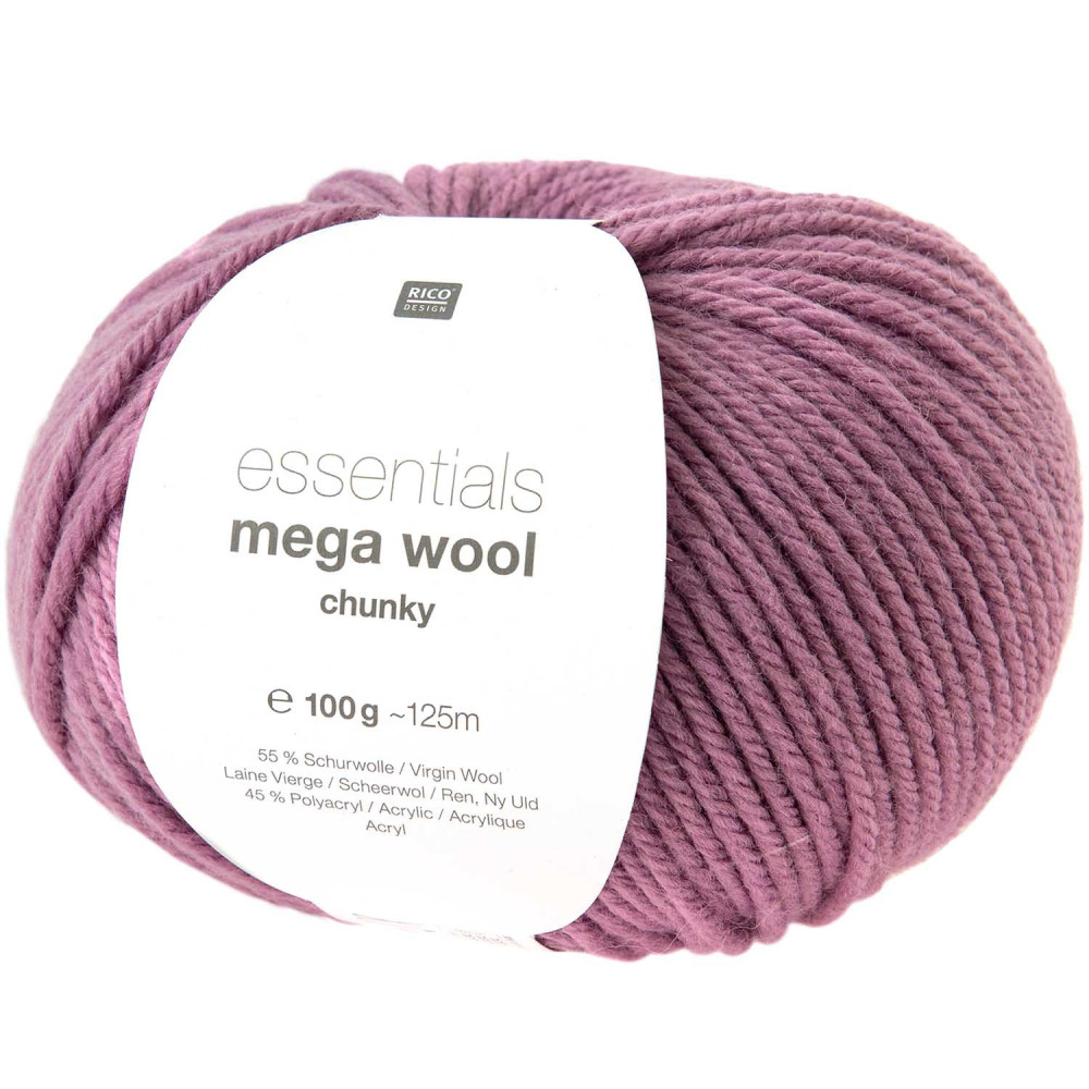 Włóczka Essentials Mega Wool Chunky - Rico Design - Lilac, 100 g