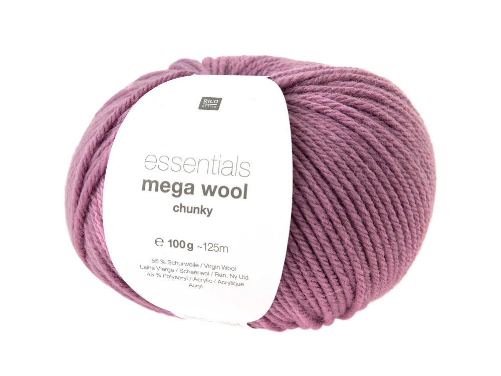 Essentials Mega Wool Chunky yarn - Rico Design - Lilac, 100 g